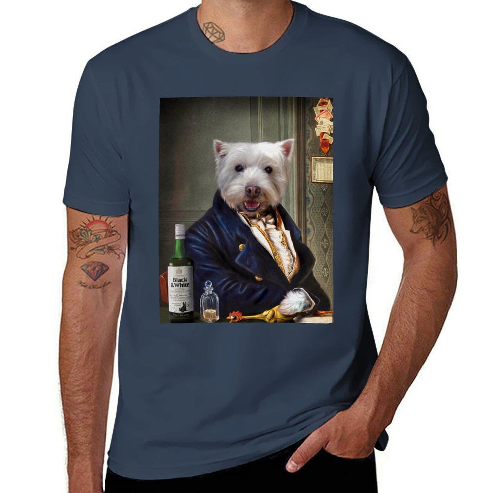 Westie Dog Portrait Romeo Tshirt Casual Daily Outfit Tshirt S