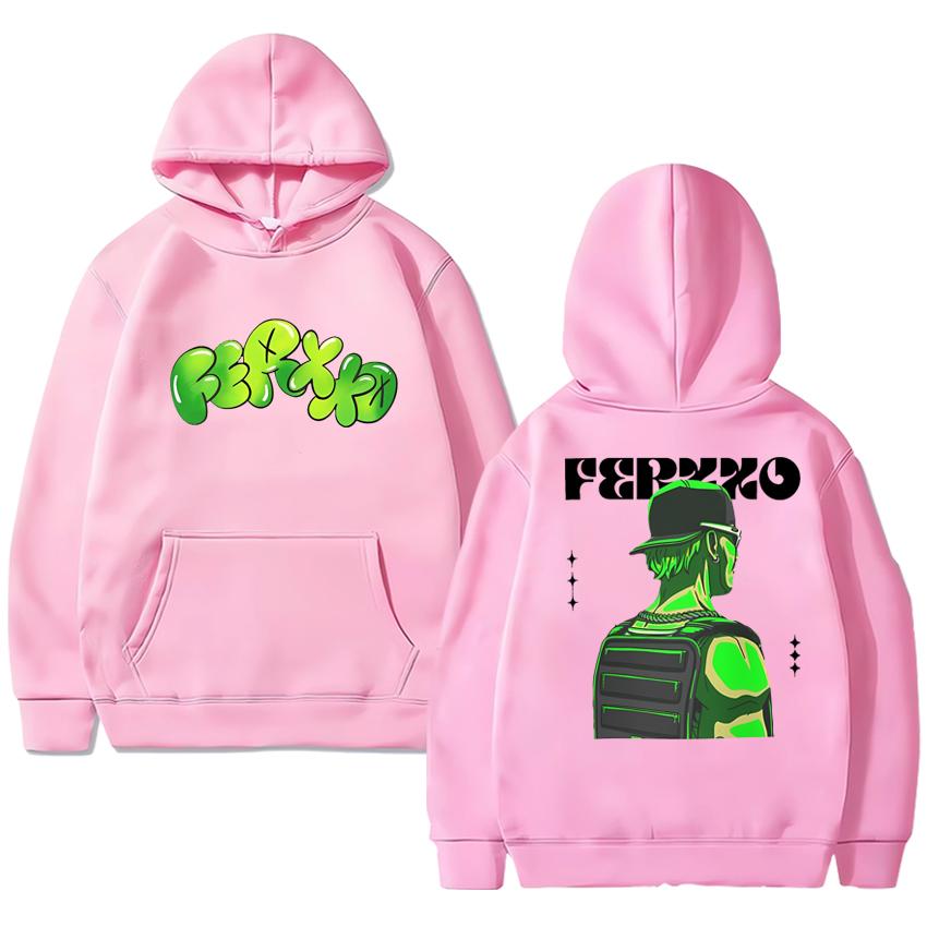2025 New Feid Ferxxo harajuku Double Sided print streetwear Hoodies Men women vintage hip hop pullover Unisex Fleece Sweatshirt