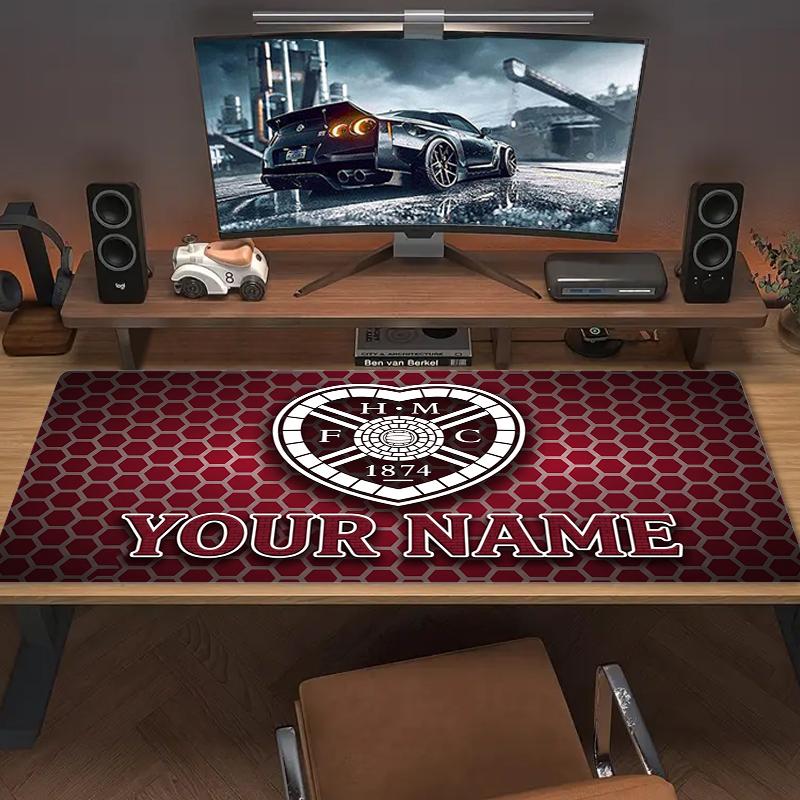 Custom Name Heart Football Mouse Pad Large Gaming Table Cushion Non-slip Laptop Tablet Big Mousepad XXL Mat Mini PC Playmat With Lock edge_XIA