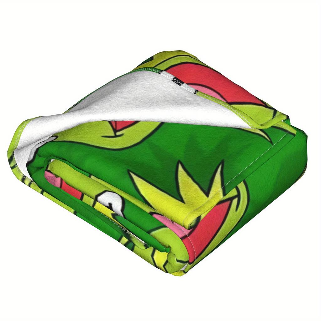 Kermit The Frog Blanket Flange Textile Decor Portable Super Soft Throw Blankets For Home Office Plush Thin Quilt