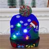 LED Light-Up Dinosaur Christmas Hat - Colorful, Luminous Knitted Hat for Adults & Kids
