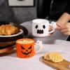 Neue Halloween Keramiktasse Personalisiert Kreativ Lustig Kürbis Porzellantasse Geschenk Tasse Souvenir Set