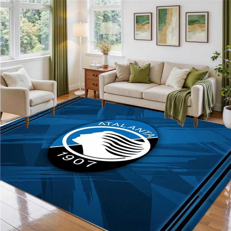 Atalanta FC Design Crystal Velvet Rug Soft Decorative Mat for Bedroom Entrance