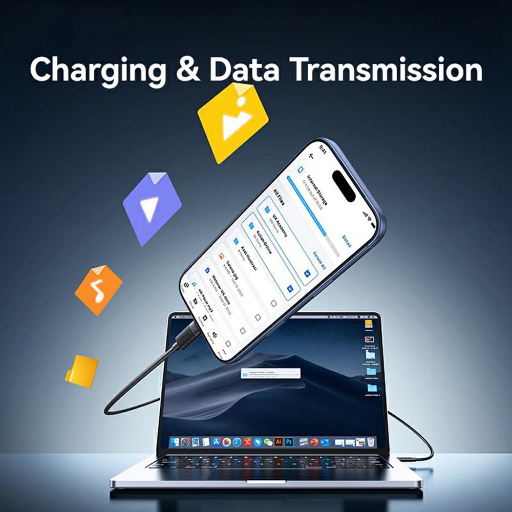 USAMS SJ780 U94 1m PD 60W Fast Charging Cable Type-C To Type-C Data Transfer Cord for Smartphone/Laptop/Tablet