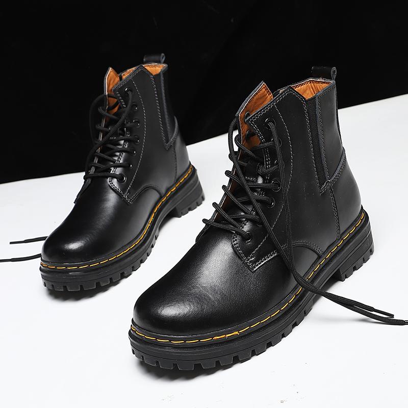 Men's New Leather Outdoor Sports Shoes Casual Shoes Business Leather Board Shoes Boots
