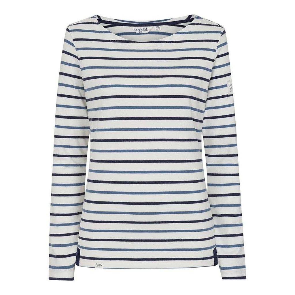Lazy Jacks Womens/Ladies Breton Colour Stripe Long-Sleeved T-Shirt
