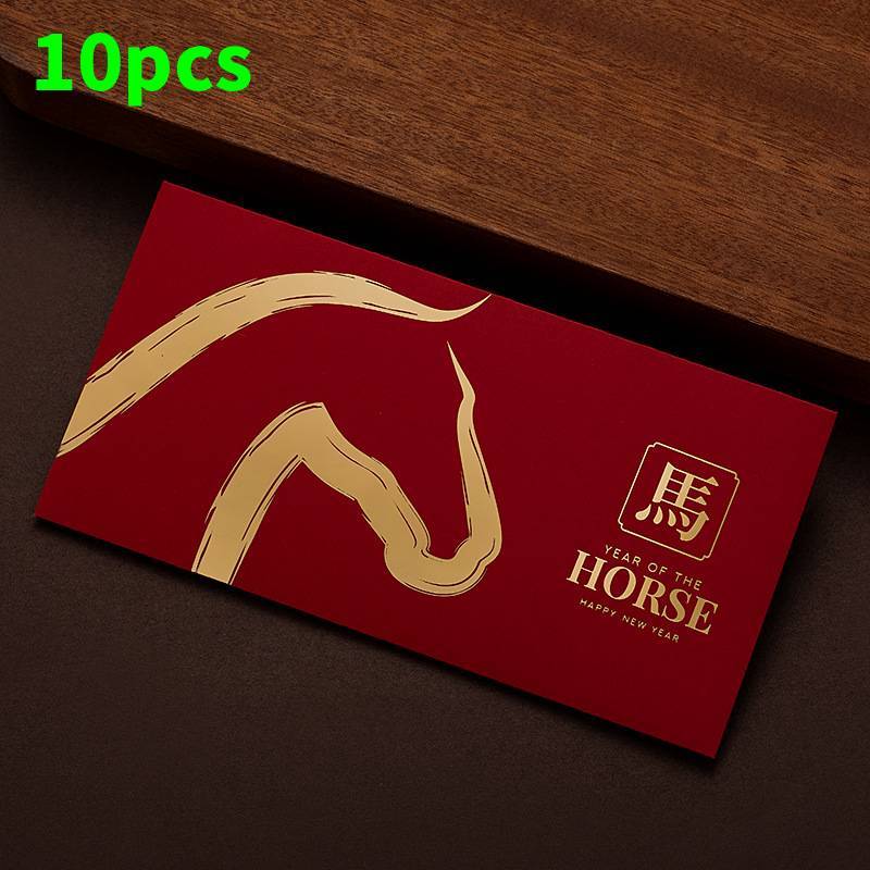 New Year Red Envelope Pack With Gold Foil For Spring Festival Gift Giving