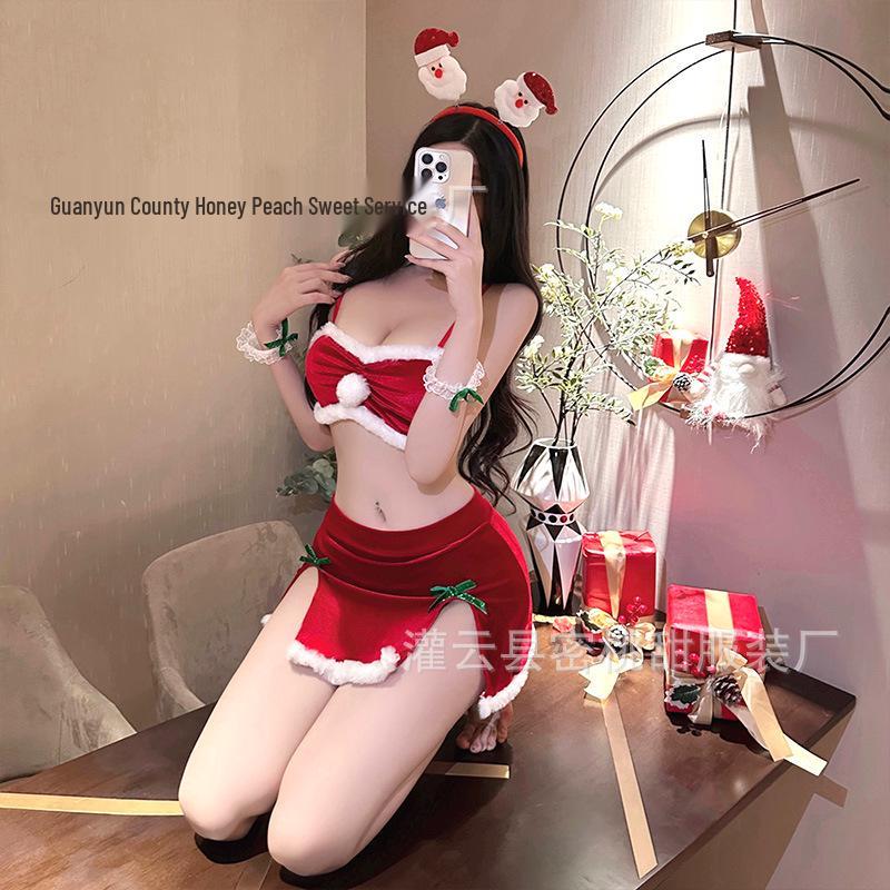 Sexy Santa Role Play Lingerie - Red Christmas & New Year's Outfit