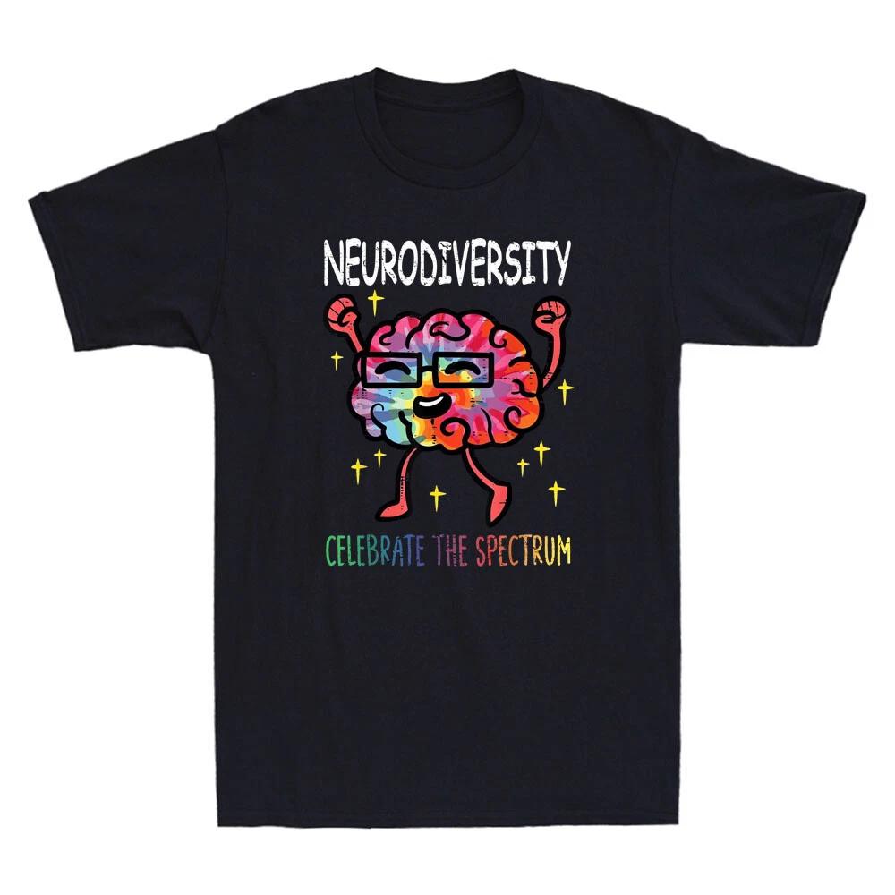 Neurodiversity Brain Autism Awareness ASD ADHD Funny Gift Vintage Unisex T-Shirt XXXL
