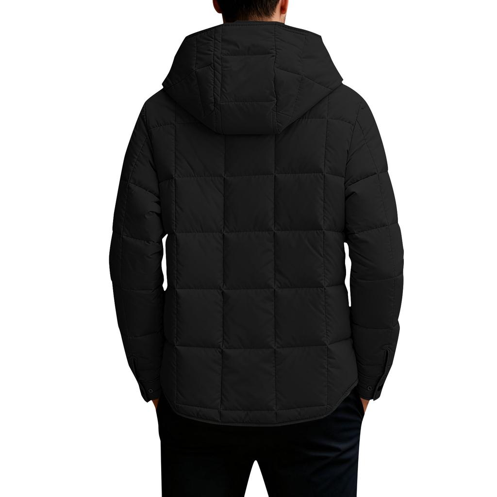 Men's  Baseball Collar  Thickened  Windproof  Keep Warm  Down  Cotton-Padded Jacket  Coat