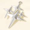 5pcs/Lot High Quality Steel Color Pentagram Star Sun Stainless Steel Pendant For Jewelry Making Supplies Handmade Bracelet Charm