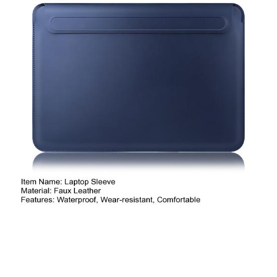 16 Zoll Laptop Hülle Slim Magnetverschluss Einfarbig Multifunktional Universal Mauspad Kunstleder Wasserdicht Notebook Tasche für MacBook