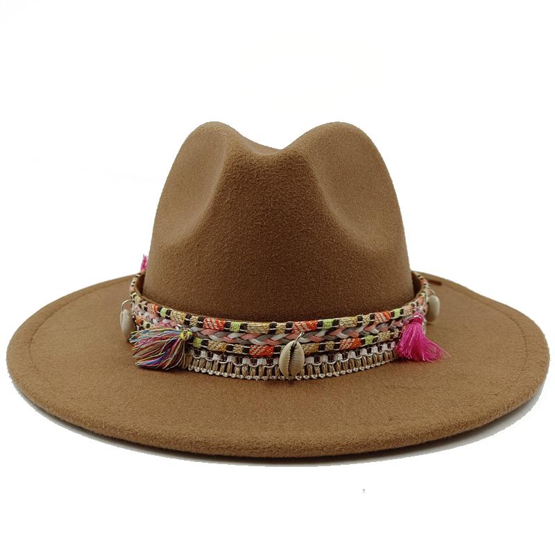Fedora New 2023 Latest Monochrome Hat Gradient Fashion Blue Jazz Hat Fedora Double Sided Winter Hat