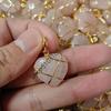 X6HE 2 Pcs Birth Stone Heart Necklace Girls Diamond Castle Necklace for Teen Girls