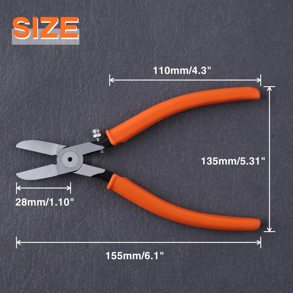 SPEEDWOX Plastic Straight Wire Diagonal Diagonal Power Power Cable Tie Mild Copper DIY 155mm Heavy-Duty Nippers, Blade, Spring-Loaded, Heavy-Duty,