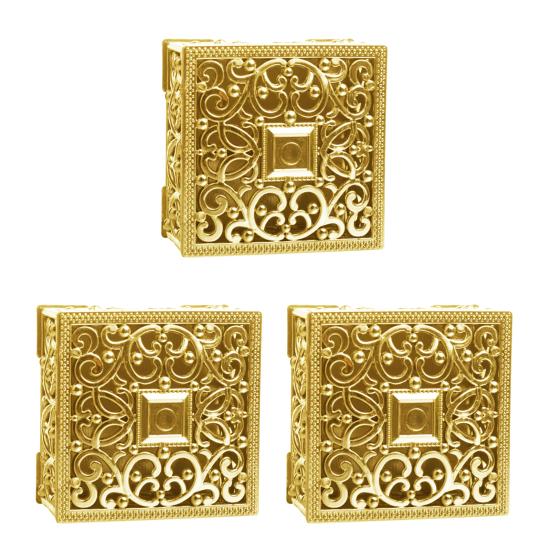 Vintage Hollow Out Jewelry Box Gold/Silver Plated Plastic Candy Box Wedding Party Favor Box for Ring Earrings Necklace Bridal Shower Birthday Supplies