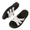Fashion 2025 Summer New Women's Outdoor Platform Slippers Weave Plus Size Casual Sandals Comfortable Beach Daily Concise Solid Slippers