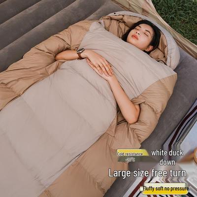Saco de Dormir e Colcha de Penas de Pato à Prova de Frio para Adultos para Acampamento de Inverno e Uso no Carro