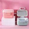 Milk Powder Storage Box PP Shell BPA Free Portable Baby Milk Powder Container Box with Lanyard Pink/Green