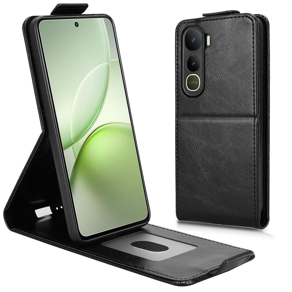 For Vivo Y400 5G Stand Case Magnetic Clasp Vertical Flip Leather Phone Cover with Card Holder