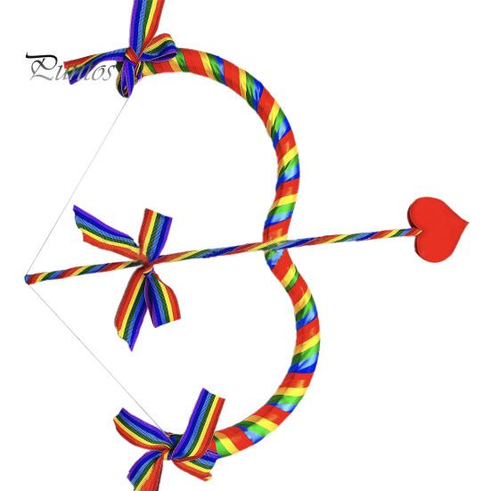 Cupidospil och pil rekvisita hjärtformad rosettdekor Alla hjärtans dag fotografi filminspelning scenkostym föreställningsrekvisita