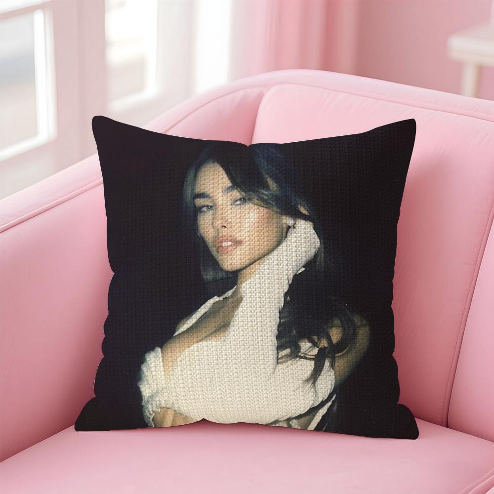 M-Madison Beerr Singer Cushion Cover Natural Linen Pillow Case Double-Sided Print Decorative Sofa Pillowcase Home Decor Gift