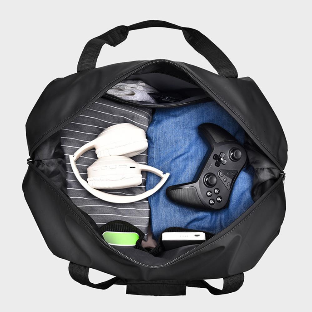 Frühling Neue Trocken-Nass-Trennung Sport Fitness Handtasche Klassisch Schwarz Einfarbig Outdoor Reisetasche Herren Kurze Geschäftsreise Hohe Kapazität Umhängetasche