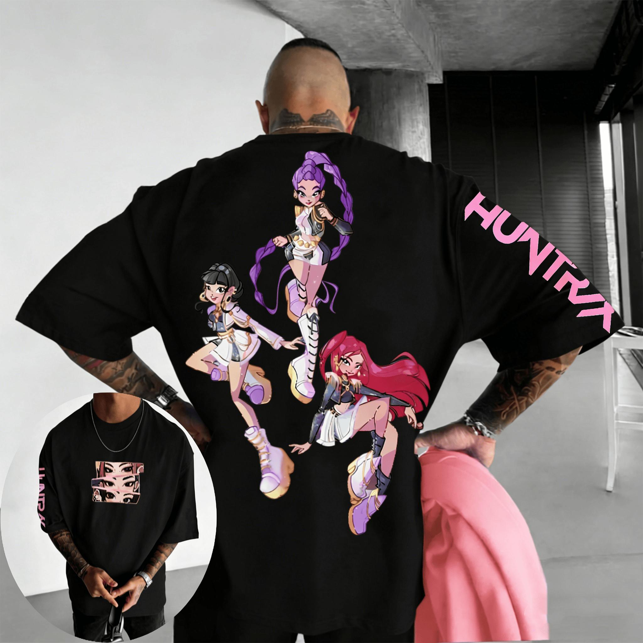 

Members of HUNTRX KPop Demon Hunter Officially Authorizes Netflix Anime Movie 2026 Summer Mens Womens Luxury Cotton Tshirt 4XL