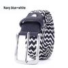 Stylish Men's and Women's Elastic Woven Belt with Pin Buckle