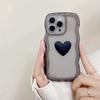 Applicable To Apple 14PRO Mobile Phone Case Wave Edge Love IPhone 12 Simple Color Transparent Soft Shell Protective Case Trend 15