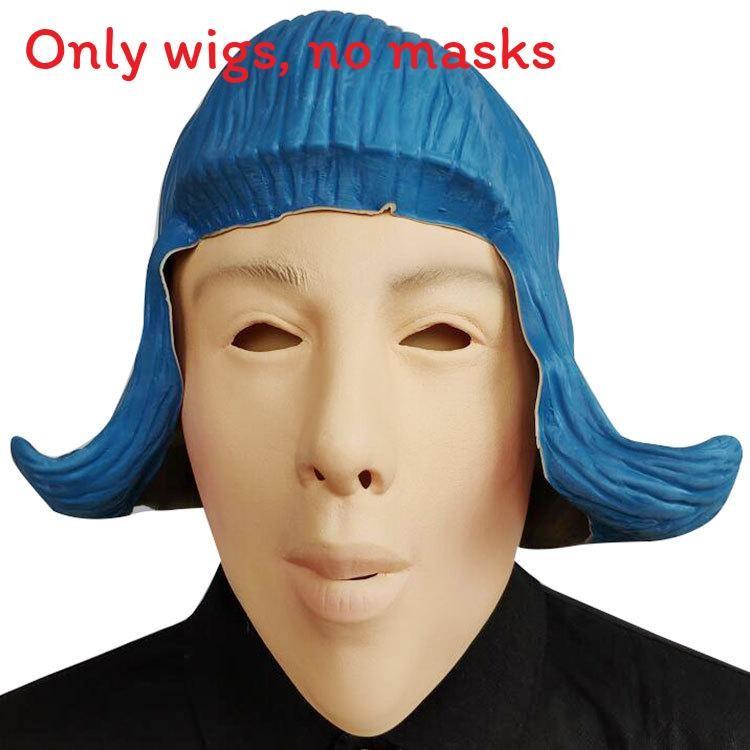 Halloween Latex Wig With Colorful Bobo Hairstyle For Cosplay And Costume Parties