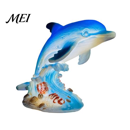 Decorative Animal Sculpture Desk Light 3D LED Night Light, Resin Dolphin Owl Lion Table Unique Gift for Boys And Girls Lamp, USB Decor Bedroom,