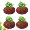 Aquarium Plant Pots Volcanic Stone Oval Ring Decor Aquarium Stones Fish Tank Accessories For Freshwater Shrimp Pond Pool