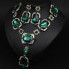 Elegant Crystal Gemstones Necklace And Earrings Set Sparkling Jewelry Set For Formal Occasions Featuring Vintage Designs