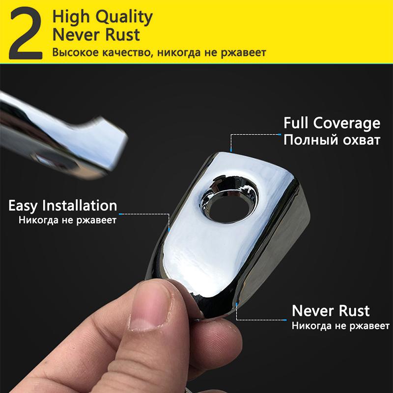 Luxuriou Chrome Door Handle Cover for Ford Edge MK2 Endura Edge Plus 2015~ Car External Protective Style Accessories Sticker
