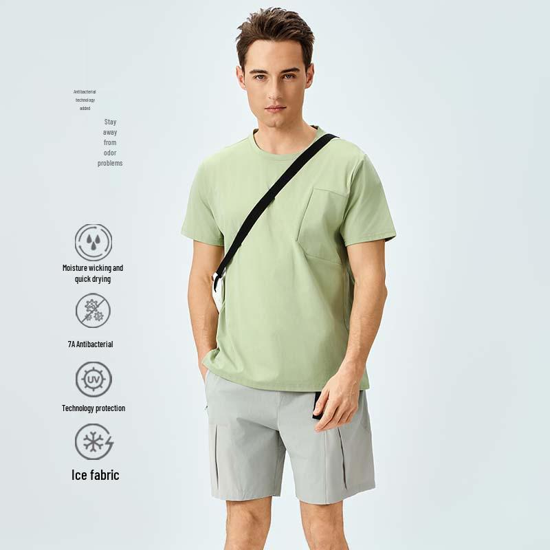 Diga Men's Quick-Dry Breathable Sports T-Shirt for Outdoor Running, Cycling, and Fitness - Loose Fit, Short Sleeve