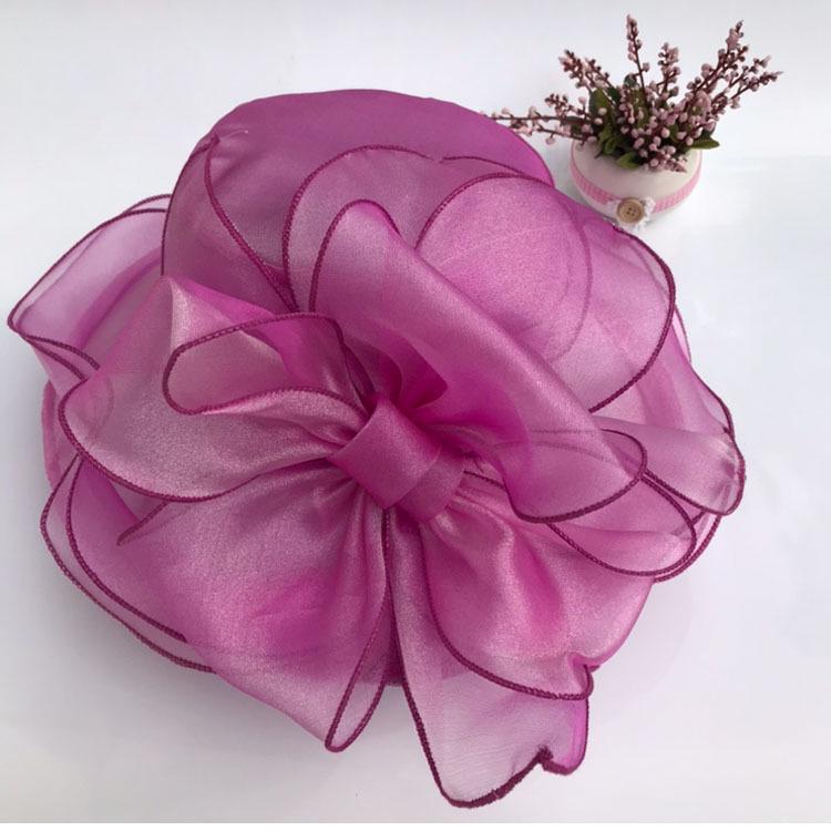 Women's Large Bowknot Mesh Sun Hat - Breathable Summer Protection for Outdoor Travel & Beach