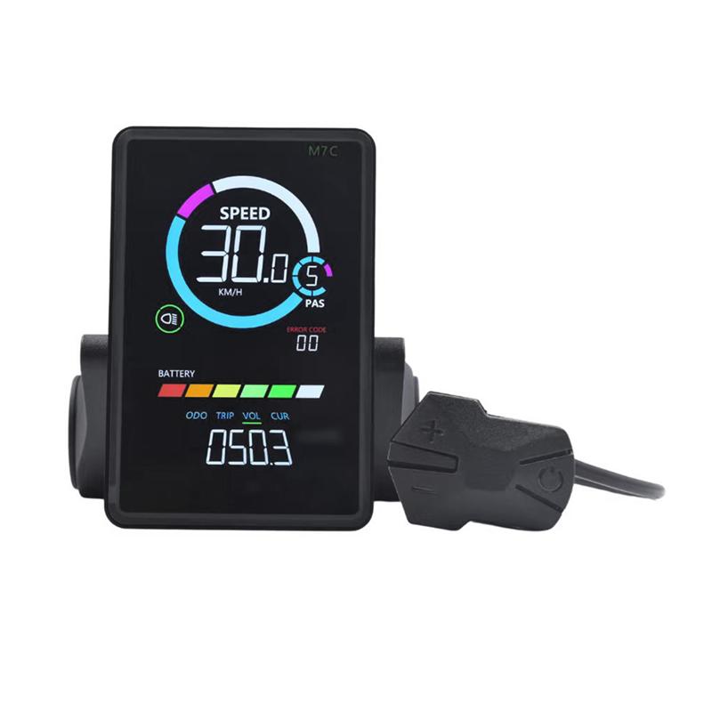 

A96I-M7C-2 Electric Bike LCD Display Meter 24V 36V 48V 60V E Scooter LCD Panel With USB UART For Mountain Electric Bike 6PIN Par