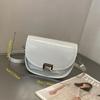 Top-layer Oil-Waxed Cowhide Leather Women's Messenger Bag, Fashiable and Elegant Clamshell Bag for Ladies Small Phe Purse