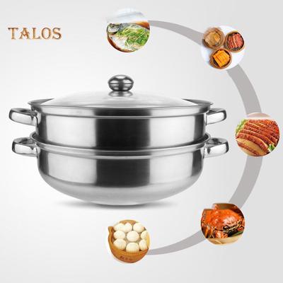 TK 28 cm 2-Schicht Dampfgarer Edelstahl Küche Kochen Suppe Dampftopf mit Deckel