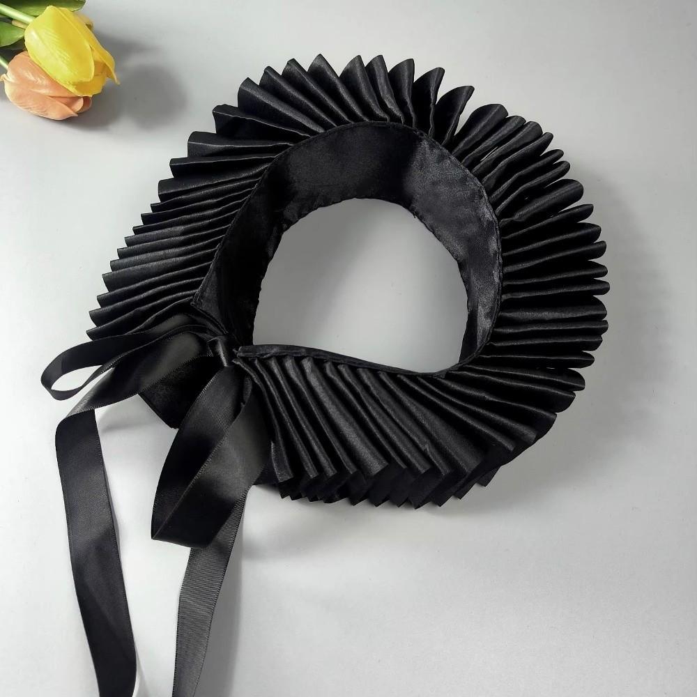 Mode Falscher Kragen Viktorianischer Abnehmbarer Jabot-Kragen Rüschen-Spitzen-Jabot Halskragen für Erwachsene Bühnenparty Steampunk-Accessoire