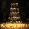 LED-Wasserfall-Lichtervorhang: 3x6 Dekorative Fließlichter für Innen/Außen für Garten, Flur, Einkaufszentrum, Park - 220V Stecker.