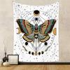 Butterfly Moth Moon Phase Tapestry, Boho Gothic Aesthetic Wall Hanging for Bedroom Living Room Dorm Home Decor