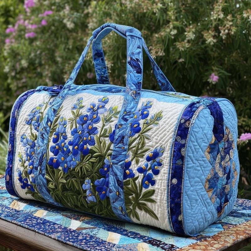 Borsa Duffel da Viaggio Grande Capacità Trapuntatura 3D Artigianato Stampa Fiore Farfalla Borse Tote Borsa Sportiva Palestra Per Campeggio all'Aperto