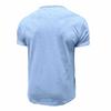 Summer Men’s Casual Tops: Classic Men’s Henley-style Short-sleeved T-shirt with A Stand-up Collar