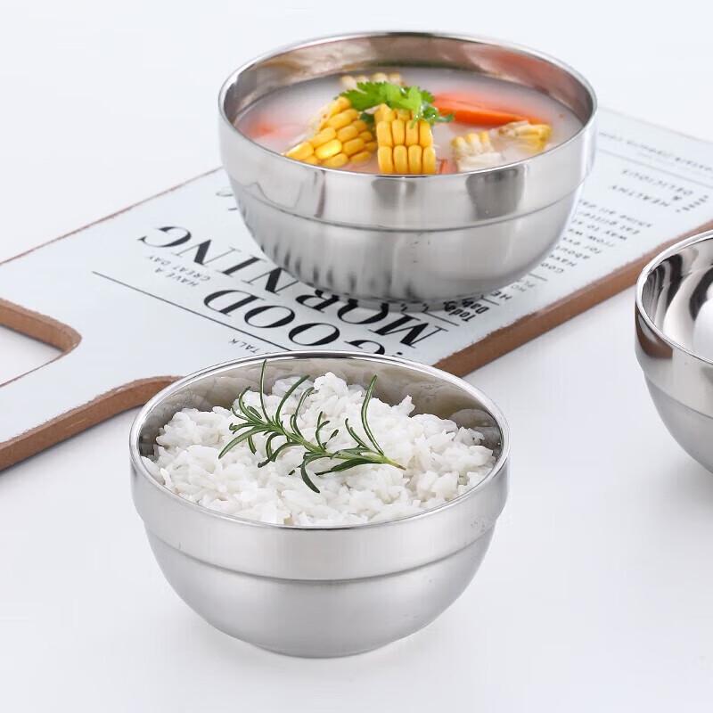 Huìhuáng 304 Stainless Steel Double-Layer Insulated Bowl