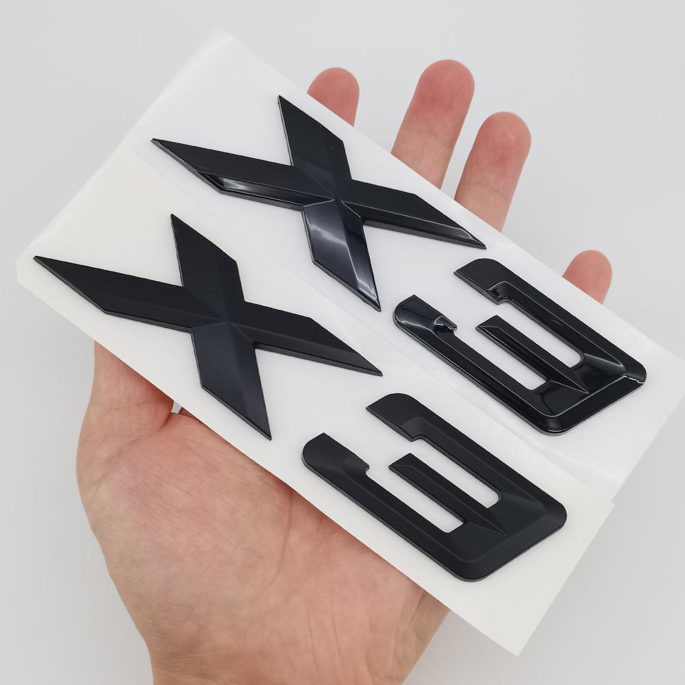 New 3D ABS Chrome Black Matte X3 Logo Nameplate Sticker Rear Trunk Emblem Badge Decals For BMW F25 E83 G01 M40i Car Accessories uo2