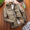 Autumn and Winter New Thickened Outdoor Men's Stand-up Collar Hooded Jacket Winter