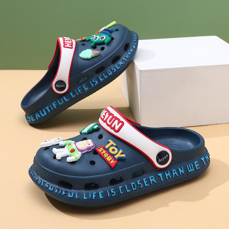 Stylish Cartoon Kids Hole Shoes Breathable Summer Sandals For Boys And Girls Comfortable Eva Design