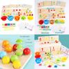 Wooden Multifunctional Arithmetic Clip Bead Learning Board Kid Puzzle Toy Set For Early Learning